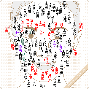 女人面部痣相图解吉凶